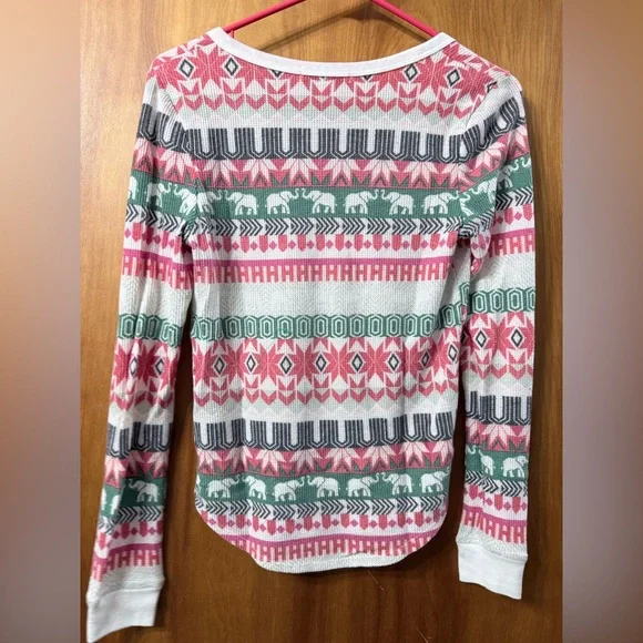 Ivory Ella Christmas Thermal Henley - Picture 4 of 4